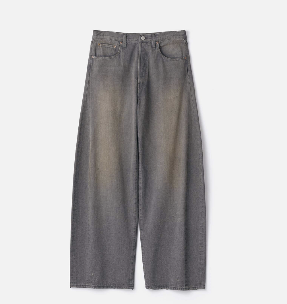 SSSTEIN – DEFORMATION WIDE DEMIN JEANS (GREY) — EQUIPMENT